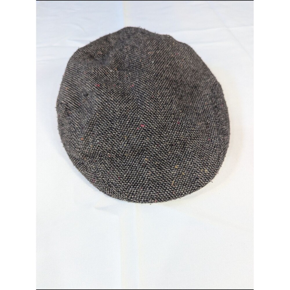 Weatherproof 100% Wool Tweed Flat Cap with Tan Lining - Size Large